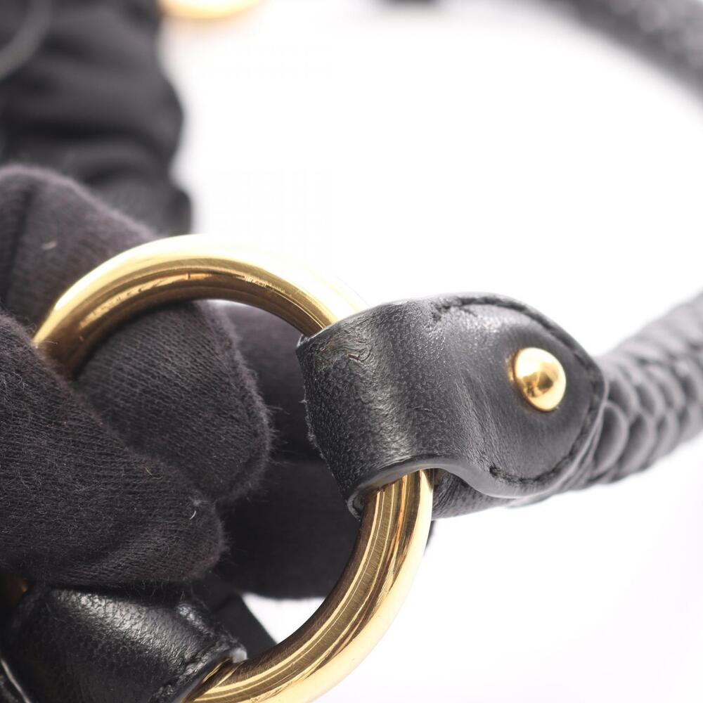 Prada TESSUTO BOW Shoulder Bag Leather Black - Picture 7 of 8